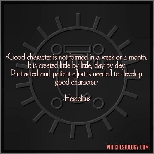 From The Chest: Good character is not...